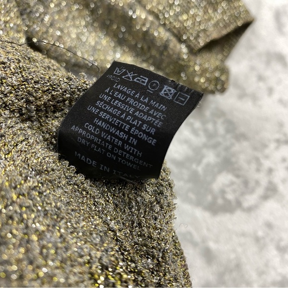 Isabel Marant Metallic Shimmer Knit Short Sleeve Top Size 42 - Picture 7 of 7